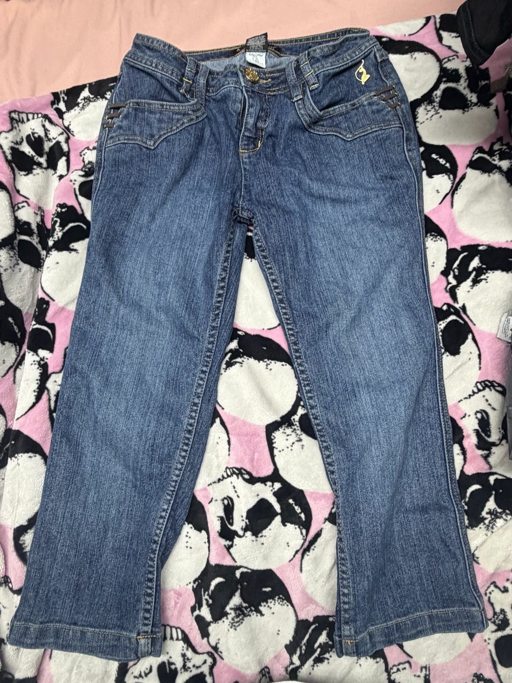 Vintage Baby Phat Women's Boot-Cut Jeans in Blue Denim